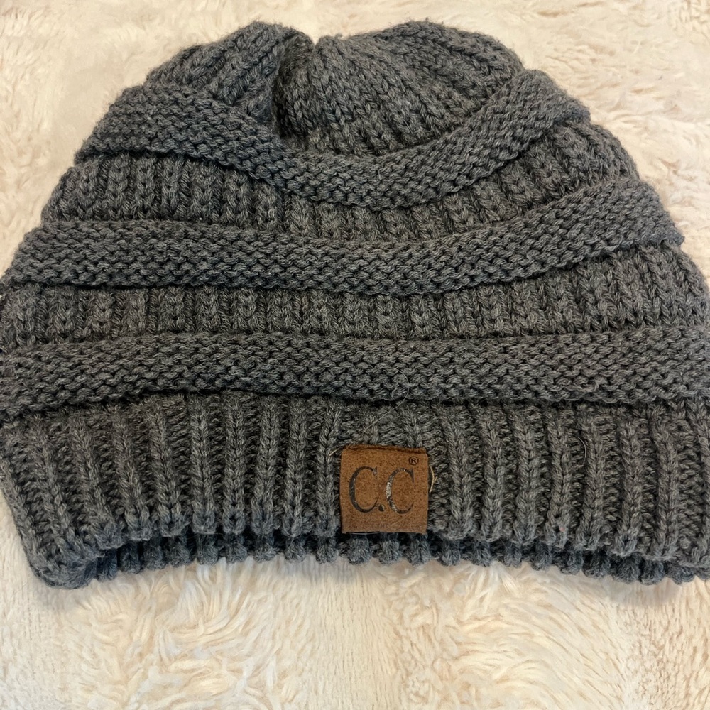 CC Boutique Gray Knit Beanie